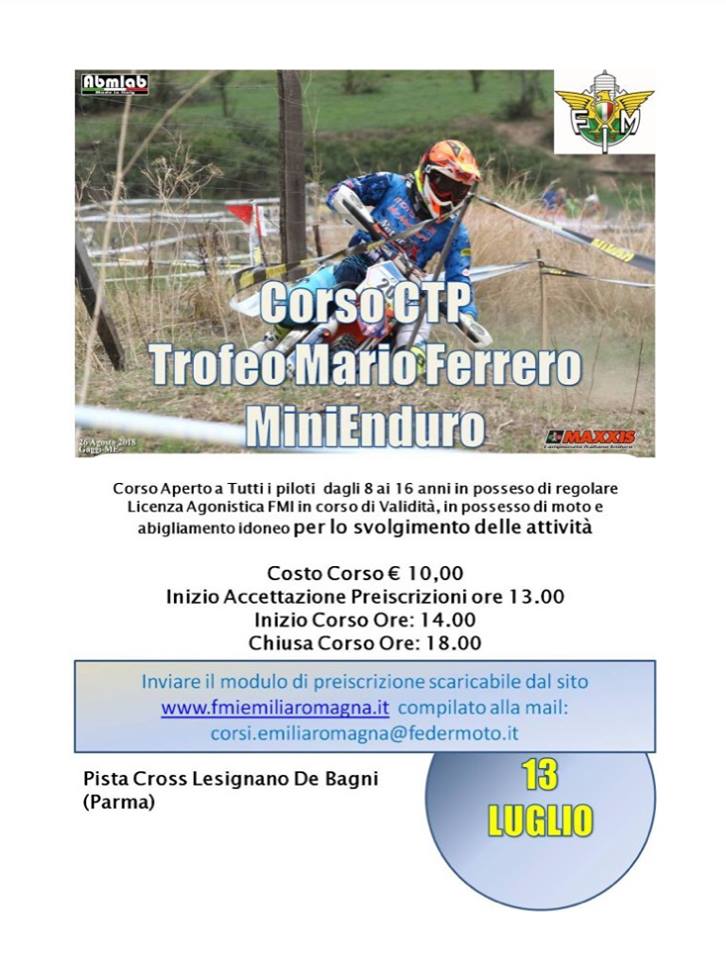 Corso CTP Trofeo Mario Ferrero MiniEnduro 2019